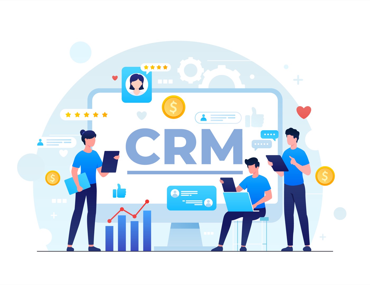 CRM dashboard for managing customer relationships