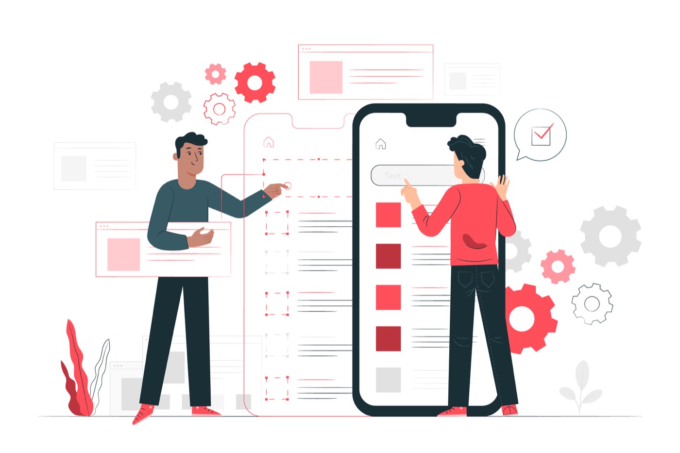 iOS application on a smartphone