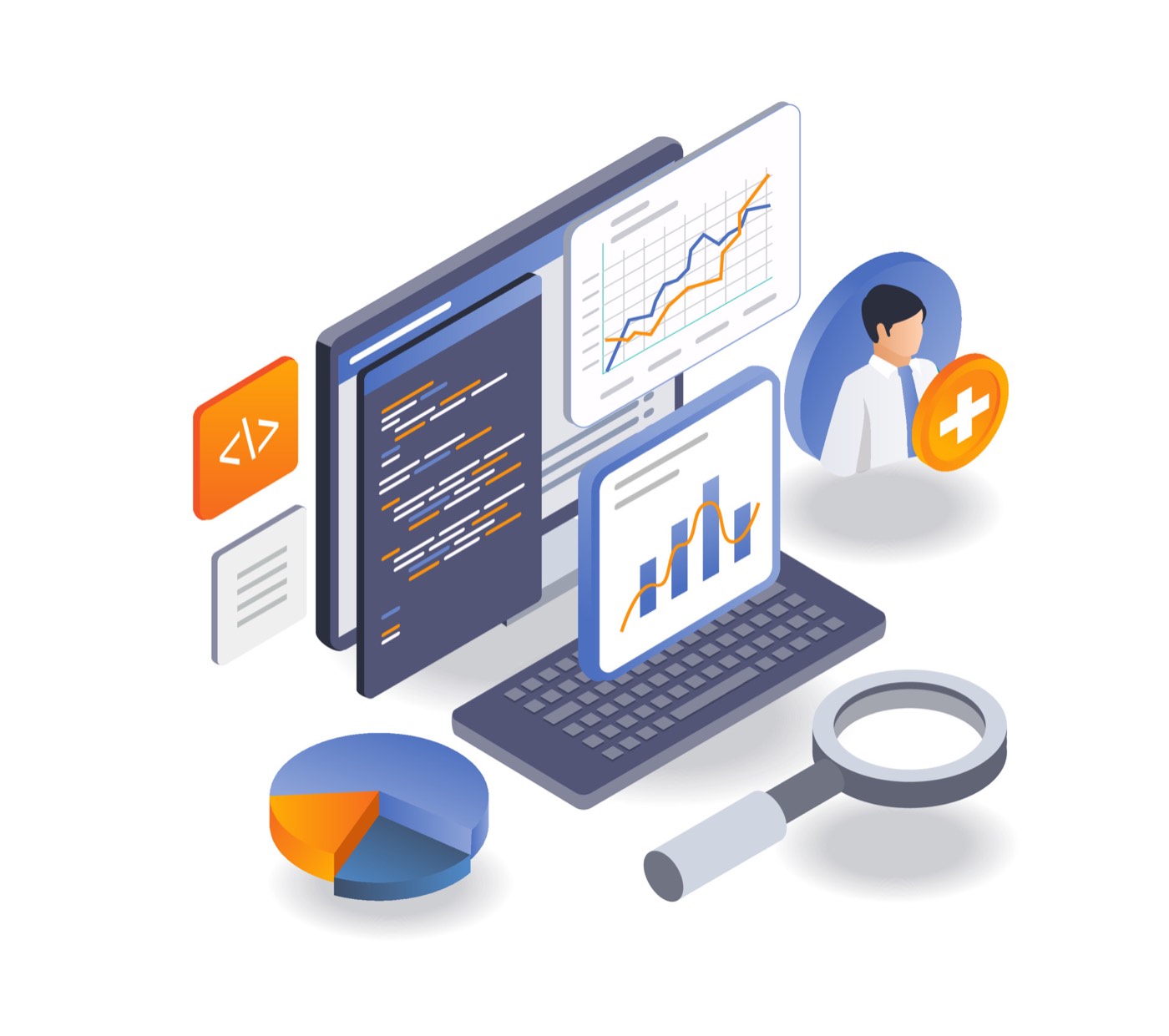 Developers collaborating on a web application